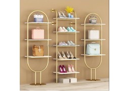 Стійка для взуття, сумок, прикрас 600х400х1700мм. в позолоті